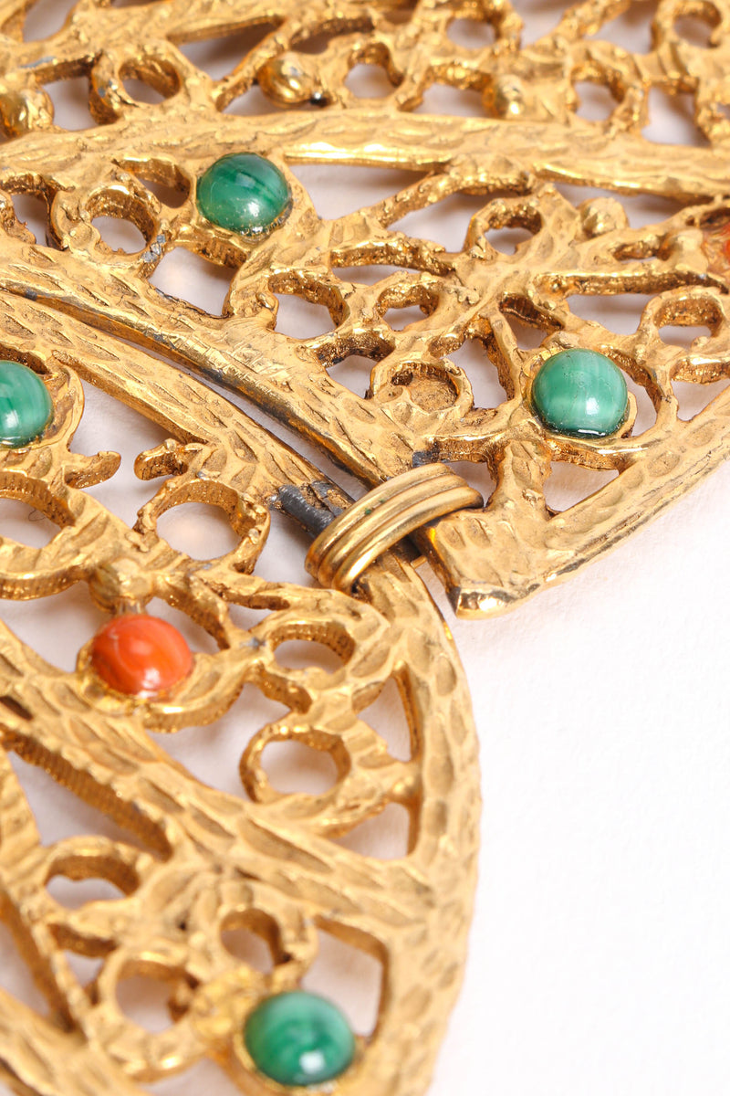 Vintage Swallowtail Filigree Butterfly Necklace wear to gold detail @ Recess LA