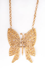 Vintage Swallowtail Filigree Butterfly Necklace back pendent detail @ Recess LA