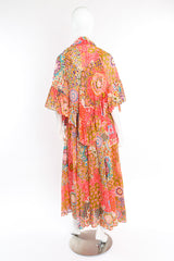 Denise L psychedelic maxi dress with shawl on mannequin @recessla