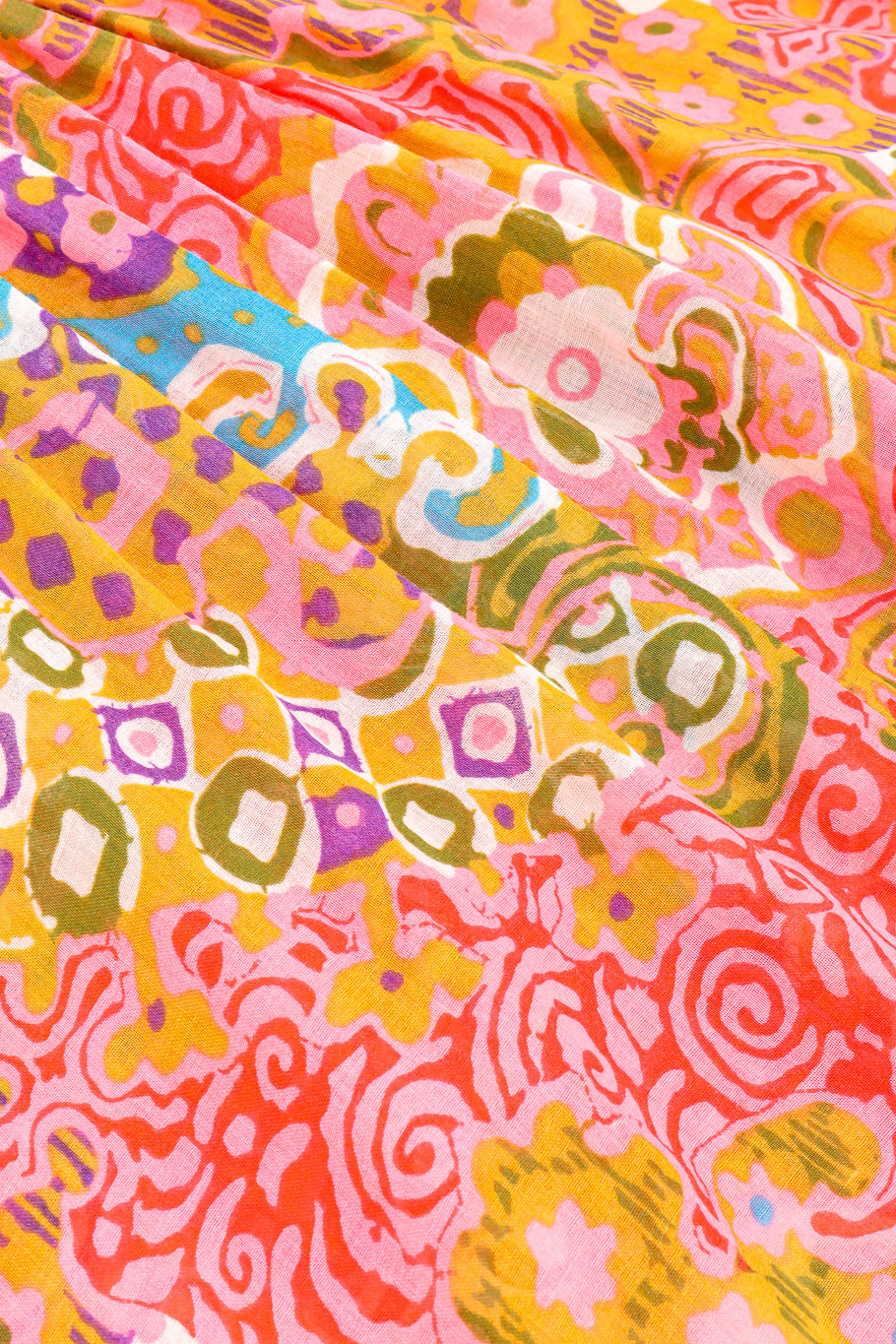 Denise L psychedelic maxi dress fabric pattern details @recessla