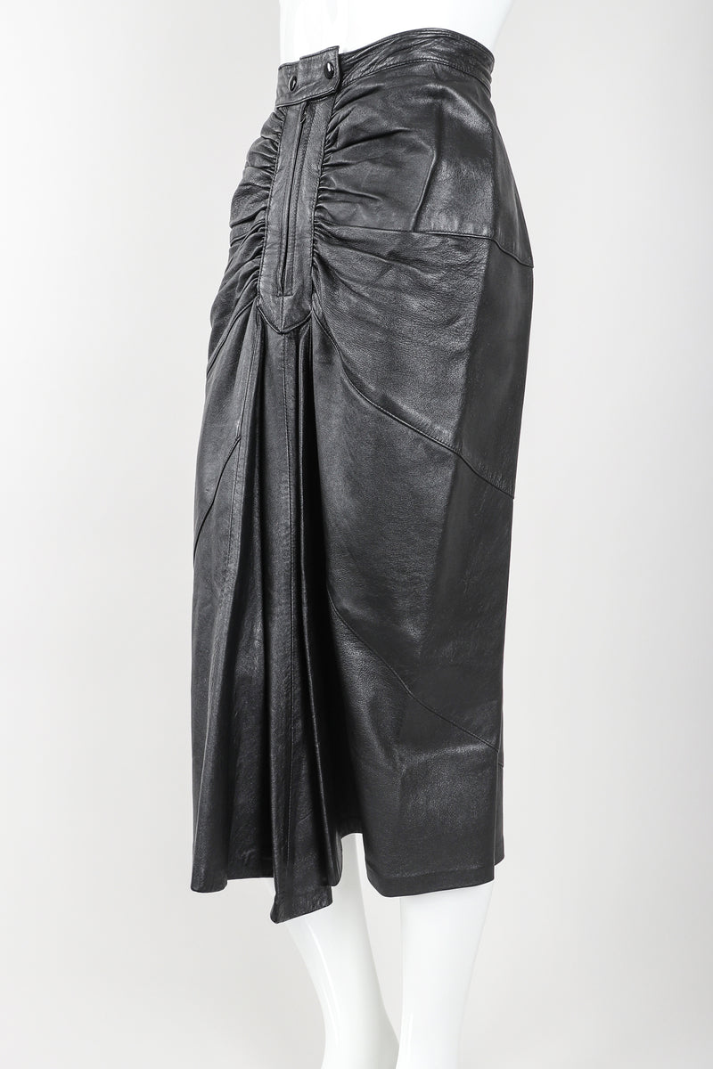  Recess Vintage Dero Enterprises Black Leather Skirt On Mannequin