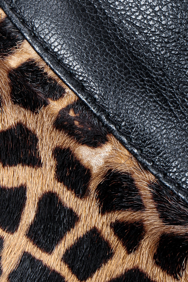 Calf Hair Cropped Leather Jacket