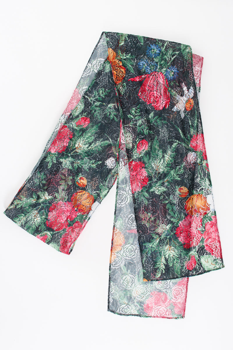Vintage Diane Freis Sequined Floral Lace Garden Gown sash at Recess Los Angeles