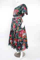 Vintage Diane Freis Sequined Floral Lace Garden Gown on Mannequin angle at Recess Los Angeles