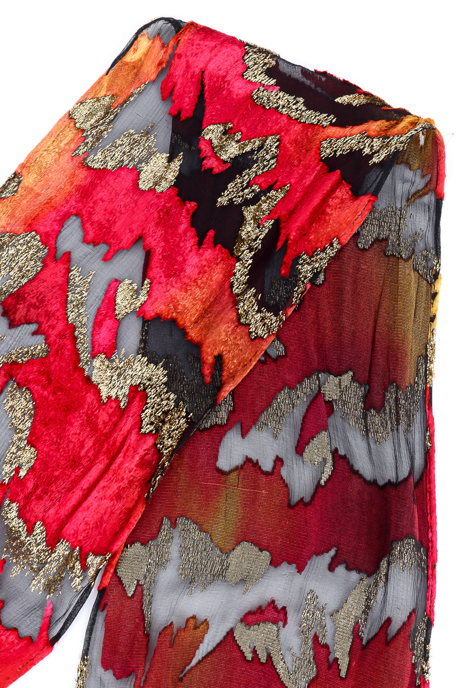 Multi-printed silk limited edition dress by Diane Freis scarf flat lay  @recessla
