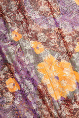Recess Designer Consignment Vintage Diane Dickinson Floral Lamé Brocade Pointed Shoulder Dress Los Angeles Resale Mariano Fortuny