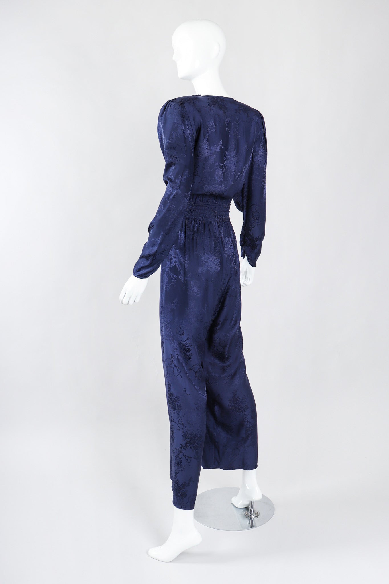 Recess Los Angeles Vintage Diane Freis Silk Damask Power Jumpsuit