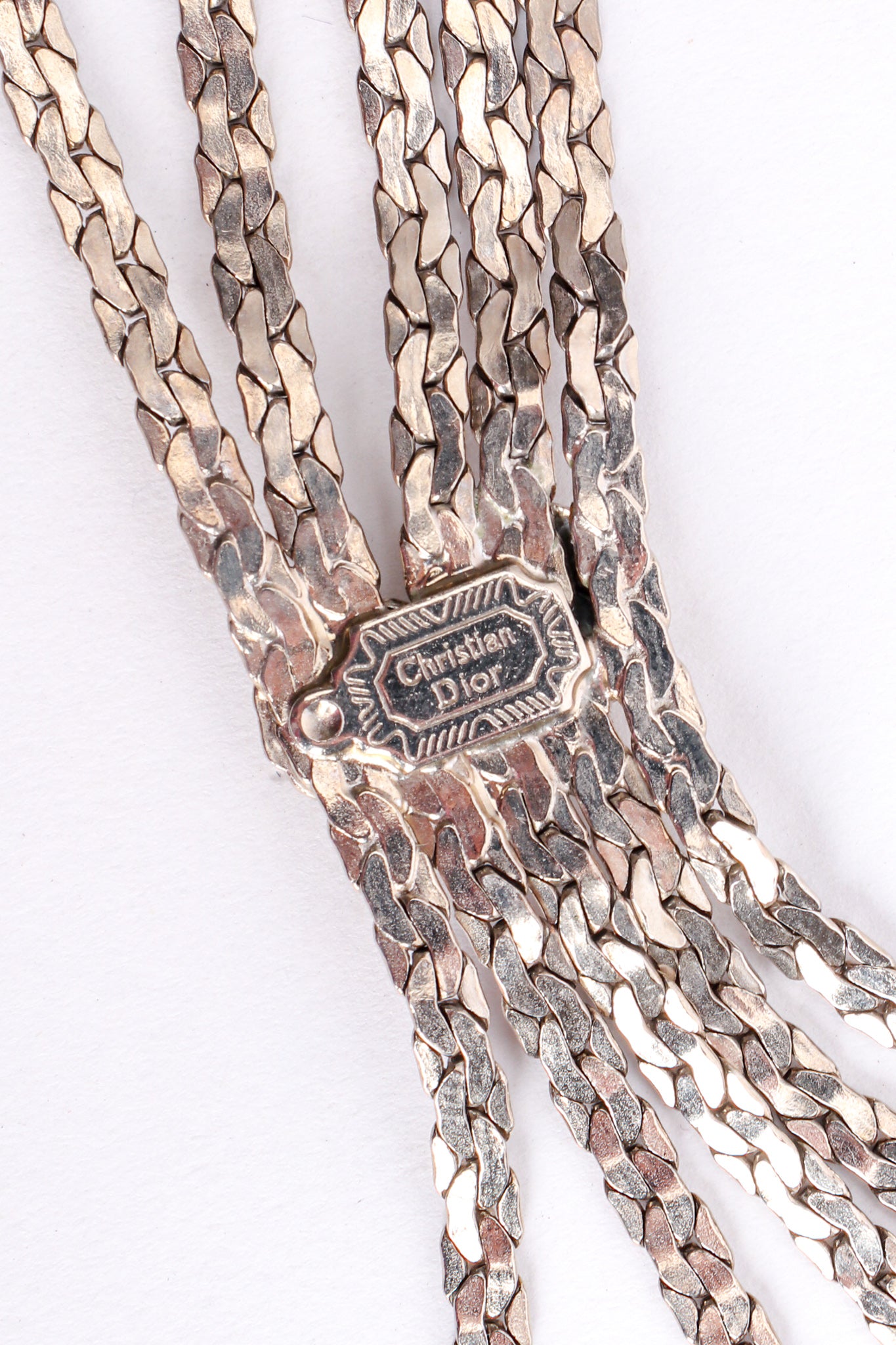 Vintage Christian Dior Liquid Metal Waist Chain signature at Recess Los Angeles