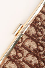 Recess Los Angeles Designer Consignment Vintage Christian Dior Monogram Logo Twill Frame Clutch Purse