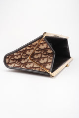 Recess Los Angeles Designer Consignment Vintage Christian Dior Monogram Logo Twill Frame Clutch Purse