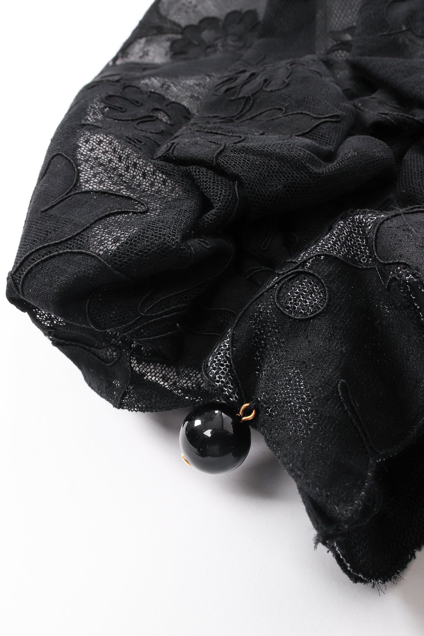 Vintage Christian Dior Ferre Numbered Lace Balloon Sleeve Jacket sleeve bead @ Recess LA