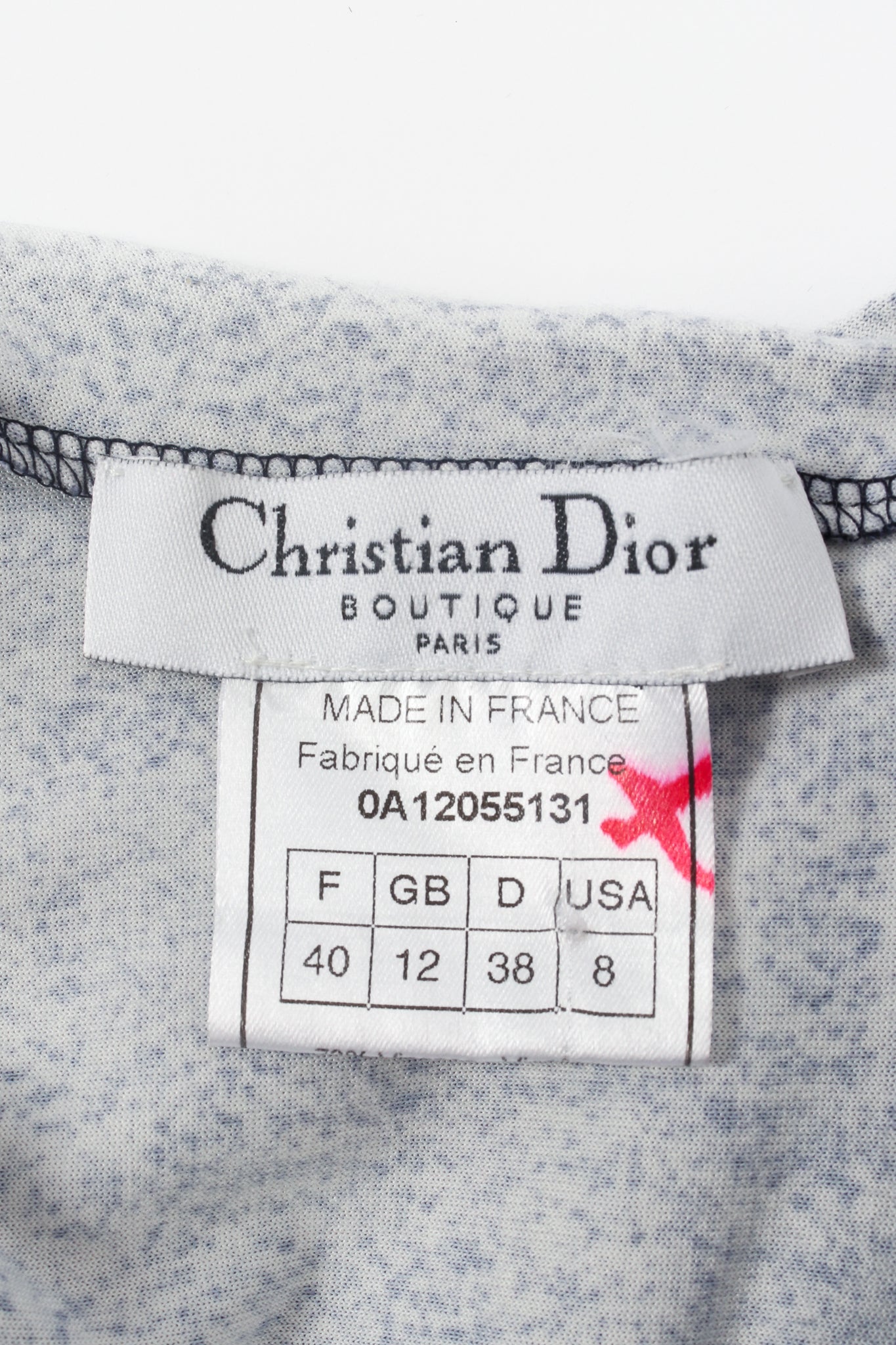 Vintage John Galliano Christian Dior 2000 Denim Trompe L'oeil Top label at Recess Los Angeles