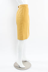 Vintage Christian Dior Golden Blazer & Skirt Suit Set mannequin skirt side @ Recess Los Angeles