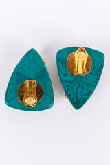 Vintage Diva Studded Triangle Plate Earrings back side @ Recess LA