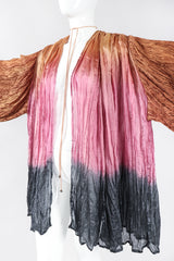 Recess Los Angeles Designer Consignment Vintage Divine Madness by Kathleen Tan Ombré Organza Draped Crinkle Jacket