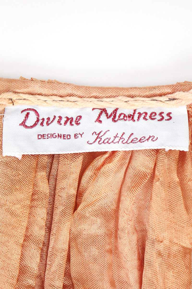 Recess Los Angeles Designer Consignment Vintage Divine Madness by Kathleen Tan Ombré Organza Draped Crinkle Jacket