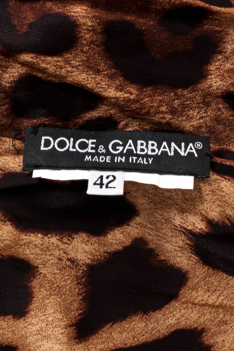 Vintage Dolce & Gabbana Ruched Bodycon Sheath Dress label at Recess Los Angeles