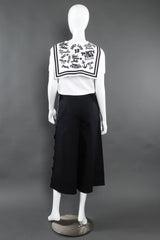 Vintage Dolce & Gabbana Anchor Sailor Culotte Pant mannequin back @ Recess Los Angeles