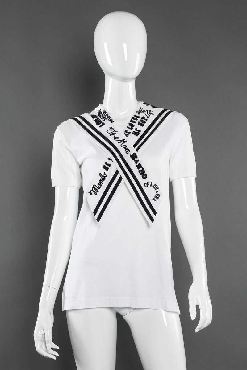 Vintage Dolce & Gabbana Navy Sailor Top mannequin cross tie @ Recess Los Angeles