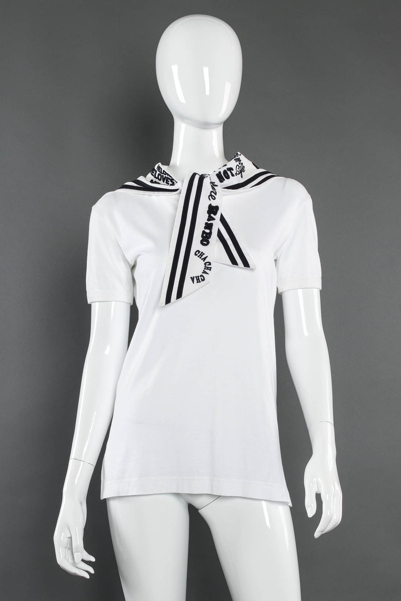 Vintage Dolce & Gabbana Navy Sailor Top mannequin top tied  @ Recess Los Angeles