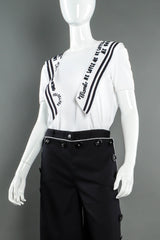 Vintage Dolce & Gabbana Navy Sailor Top mannequin angle set close @ Recess Los Angeles