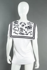 Vintage Dolce & Gabbana Navy Sailor Top mannequin top back @ Recess Los Angeles