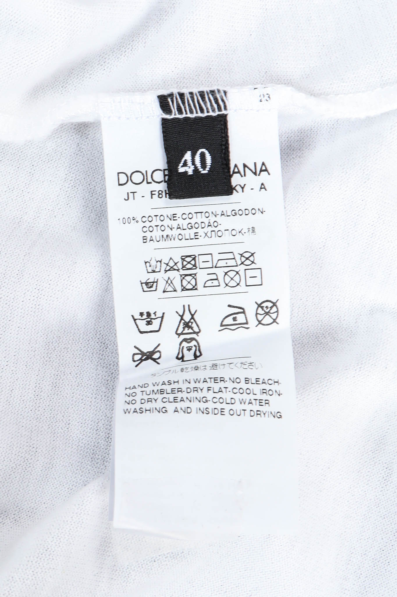 Vintage Dolce & Gabbana Navy Sailor Top size/care label @ Recess Los Angeles