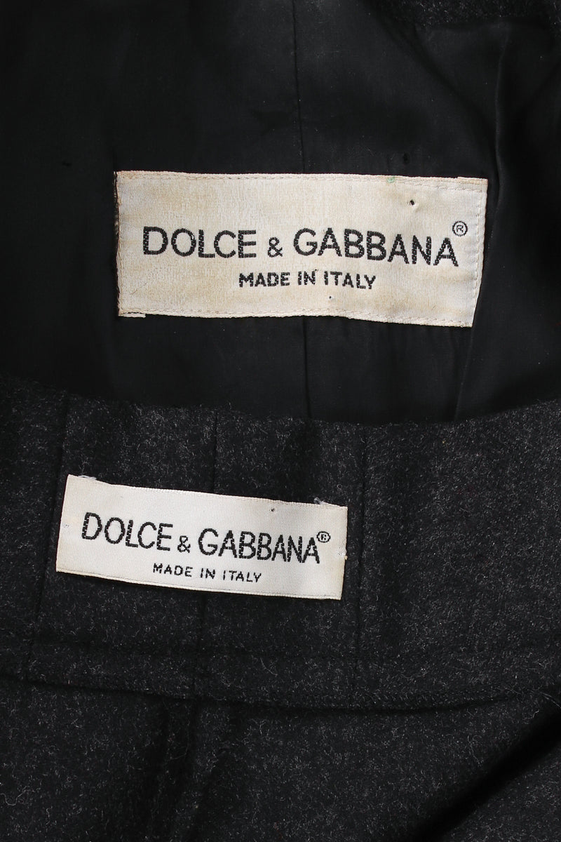 Vintage Dolce & Gabbana Embroidered Beaded Pants label crop at Recess LA