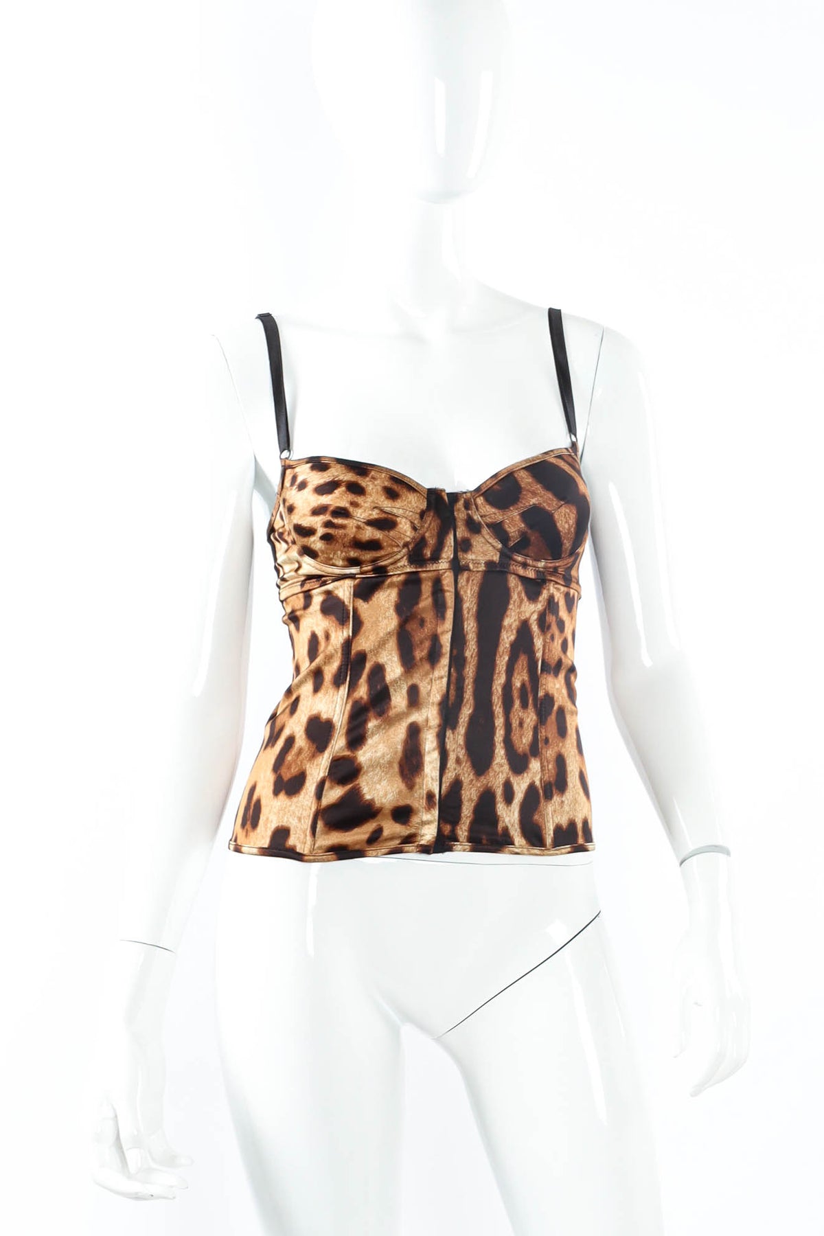 ◆RIETI◆ LEOPARD DOLCE RT 4043 C3 Leopard-print charmeuse bustier top in Print for Women