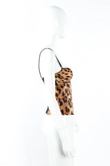 Vintage Dolce & Gabbana Leopard Print Bustier Top mannequin side  @ Recess LA