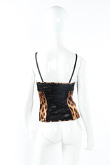 Vintage Dolce & Gabbana Leopard Print Bustier Top mannequin back  @ Recess LA