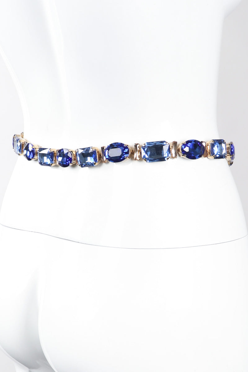 Recess Los Angeles Vintage Dolce & Gabbana Something Blue Gemstone Floral Belt