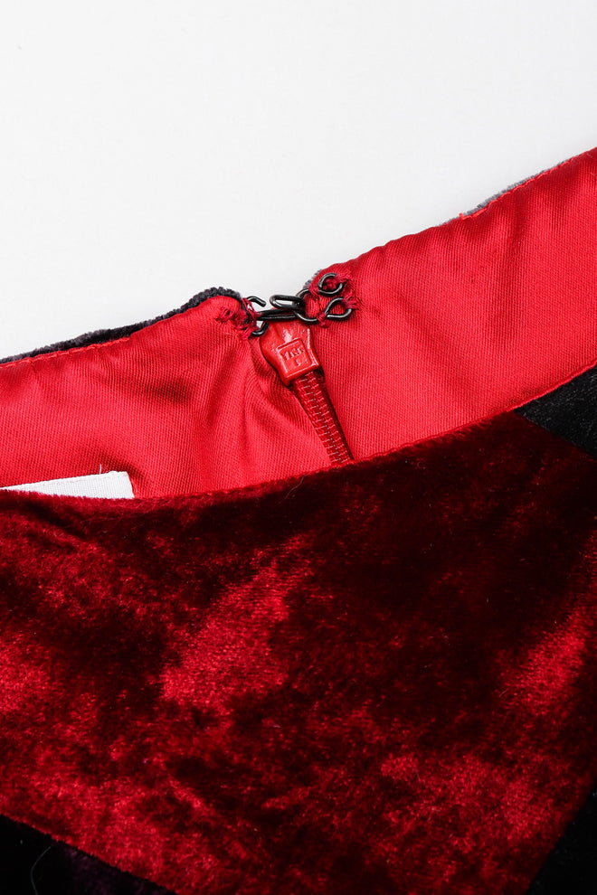 Recess Los Angeles Vintage Dolce & Gabbana Velvet Harlequin Patchwork Multi Colored Long Dress