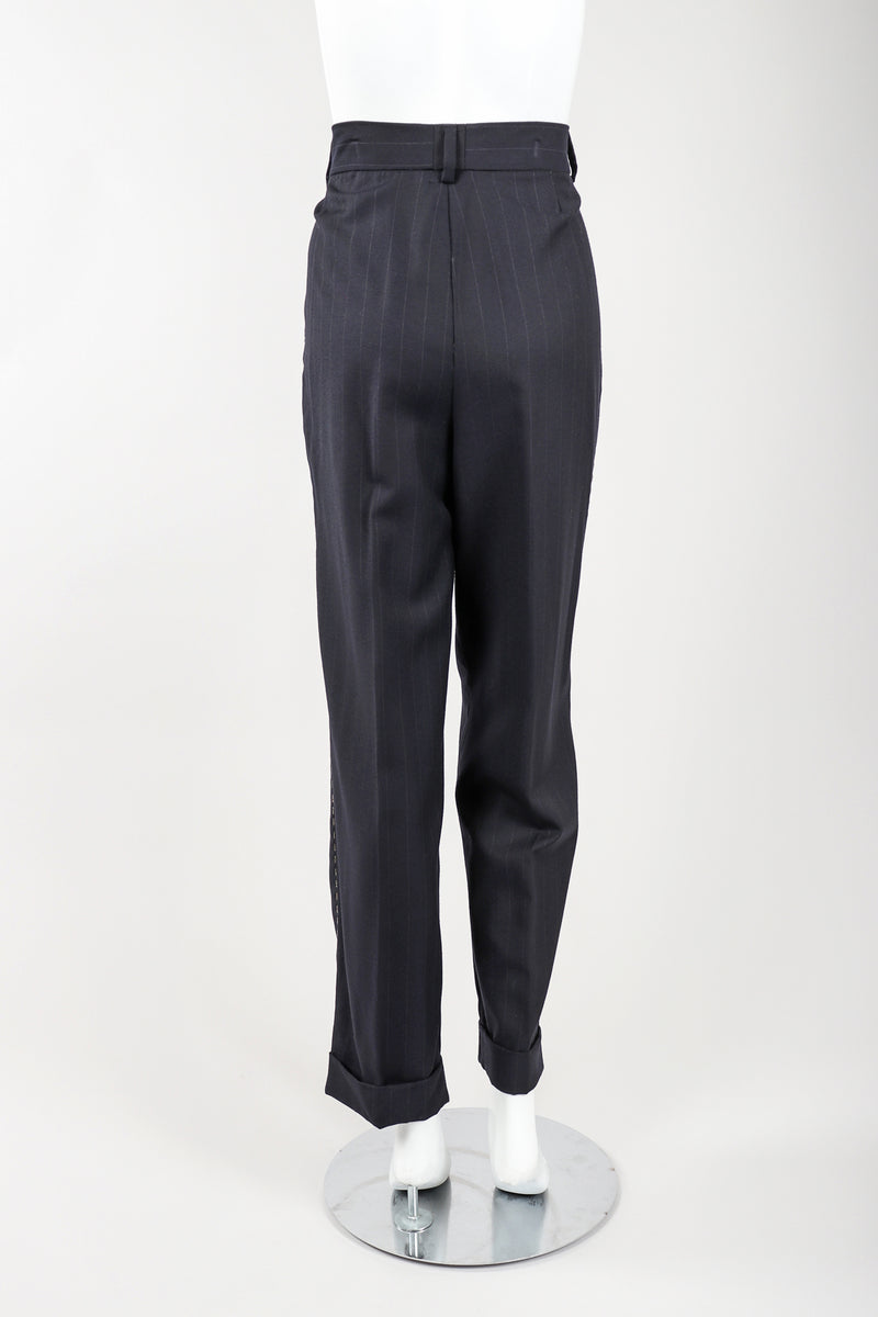 Recess Vintage Dolce & Gabbana charcoal Pinstripe Pant on mannequin, front