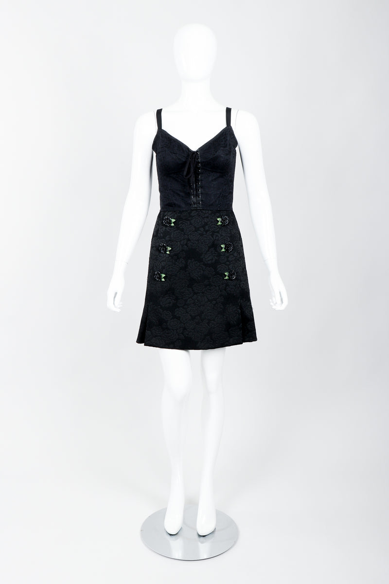 Vintage Dolce & Gabbana Lace Rosette Bustier Slip Dress Recess Vintage Dolce & Gabbana Lace Rosette Bustier Slip Dress Recess