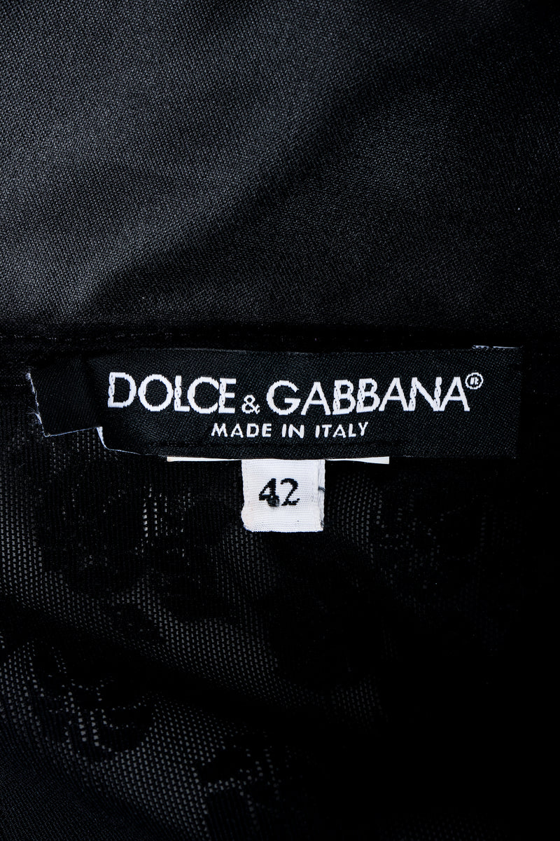 Vintage Dolce & Gabbana label on black
