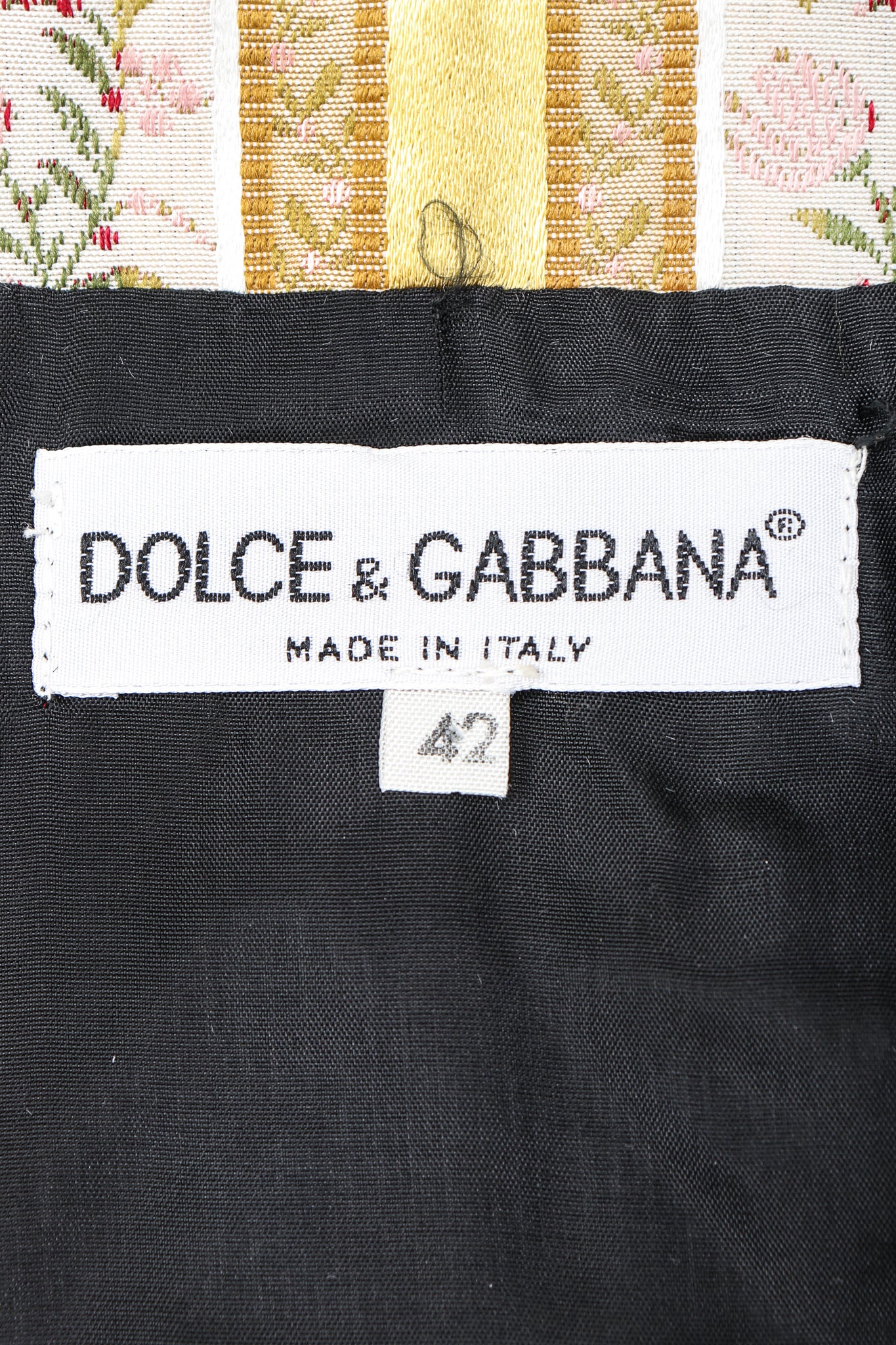 Recess Designer Consignment Vintage Dolce & Gabbana Velvet Satin Ribbon Vest Waistcoat Los Angeles resale
