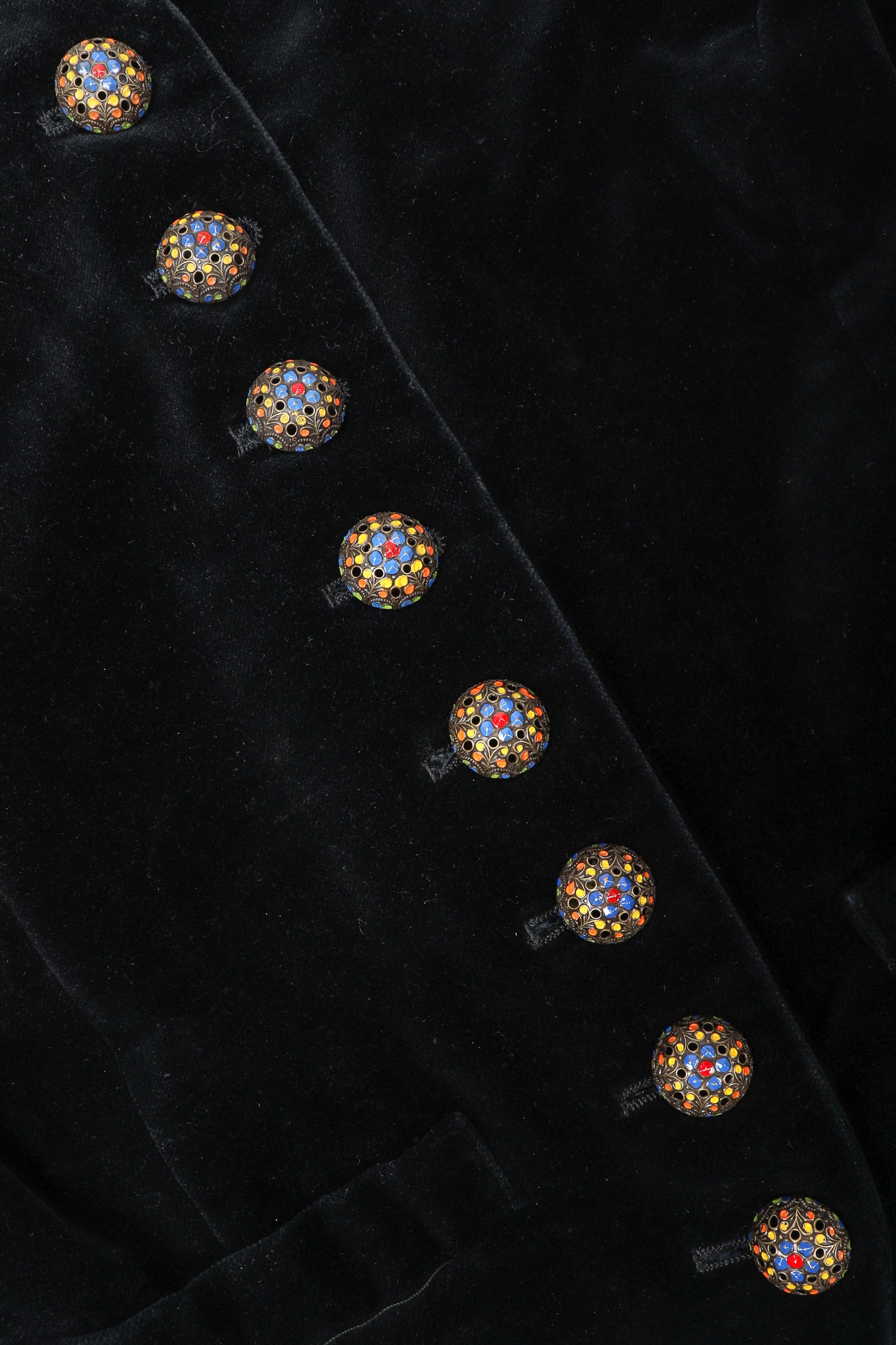 Recess Designer Consignment Vintage Dolce & Gabbana Velvet Satin Ribbon Vest Waistcoat Los Angeles resale
