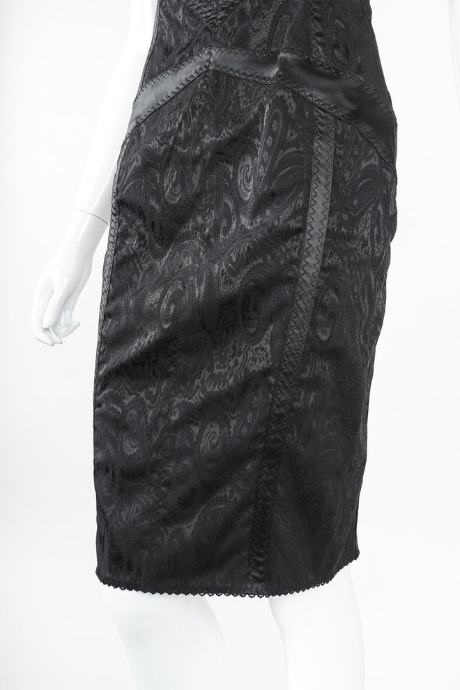 Recess Designer Consignment Vintage Dolce & Gabbana Brocade Bustier Slip Dress Los Angeles Resale Mariano Fortuny