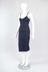 Recess Los Angeles Vintage Dolce & Gabbana 90s Stretch Denim Corset Slip Dress