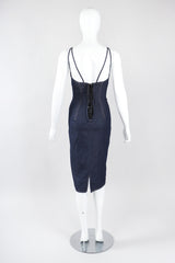 Recess Los Angeles Vintage Dolce & Gabbana 90s Stretch Denim Corset Slip Dress