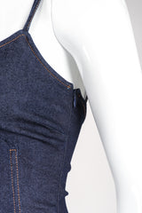 Recess Los Angeles Vintage Dolce & Gabbana 90s Stretch Denim Corset Slip Dress