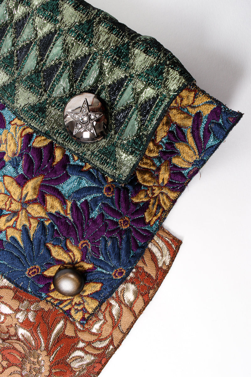 Vintage Dolce & Gabbana Brocade Pieced Panel Midi Skirt hem detail at Recess Los Angele