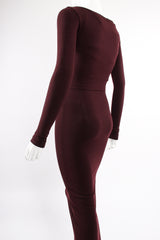 Vintage Dolce & Gabbana Knit Bodycon Dress & Top Set on Mannequin back angle at Recess LA