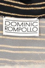 Vintage Dominic Rompollo Lurex Striped Jumpsuit label at Recess Los Angeles