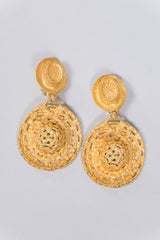 Dominique Aurientis Vintage Goldtone Hat Earrings