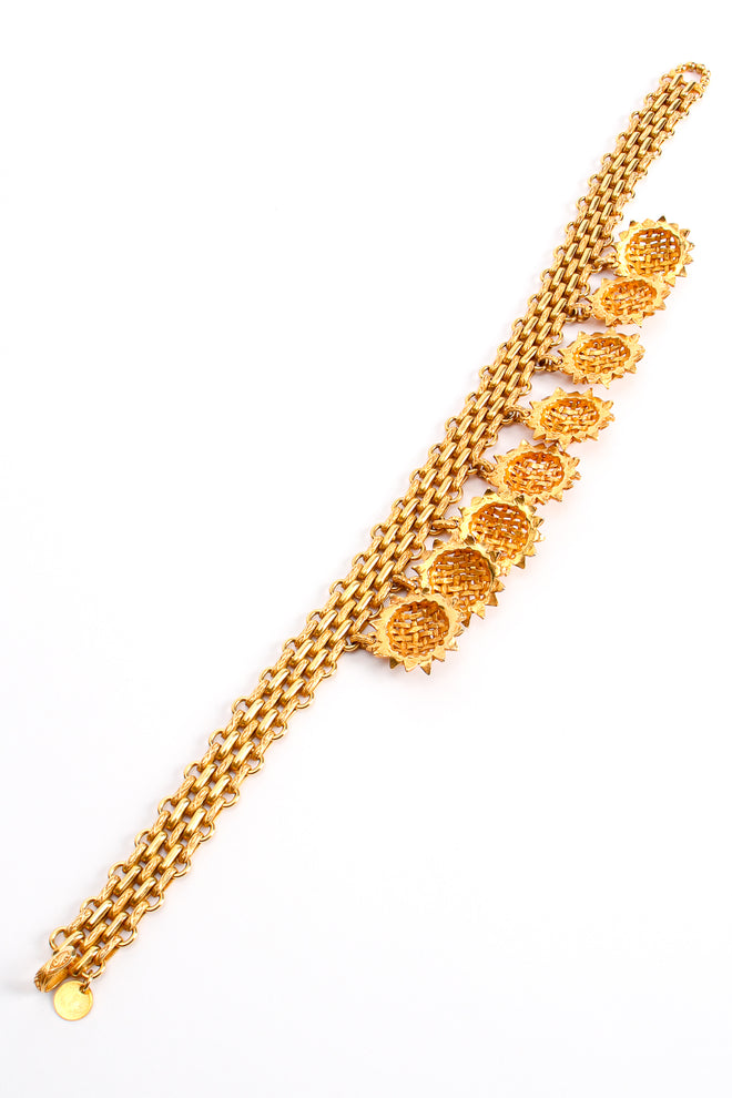 Vintage Dominique Aurientis Sun Charm Choker Necklace backside at Recess Los Angeles