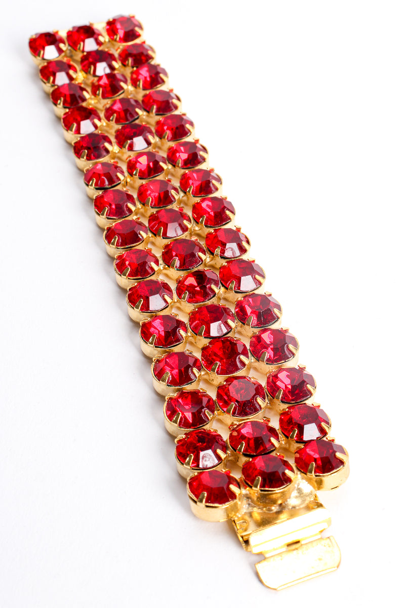 Vintage Dominique Chunky Ruby Rhinestone Bracelet at Recess Los Angeles