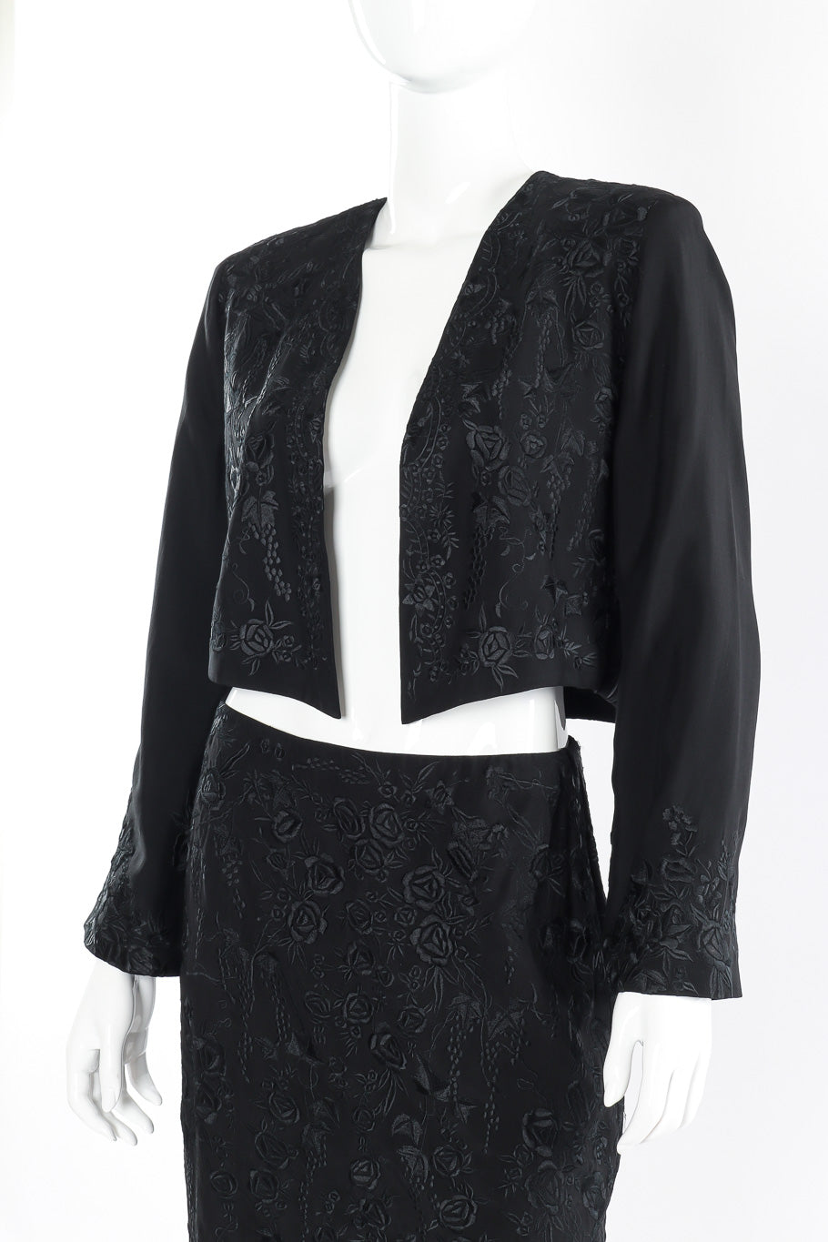 Jacket and skirt set by Donna Karan mannequin close 3/4 @recessla