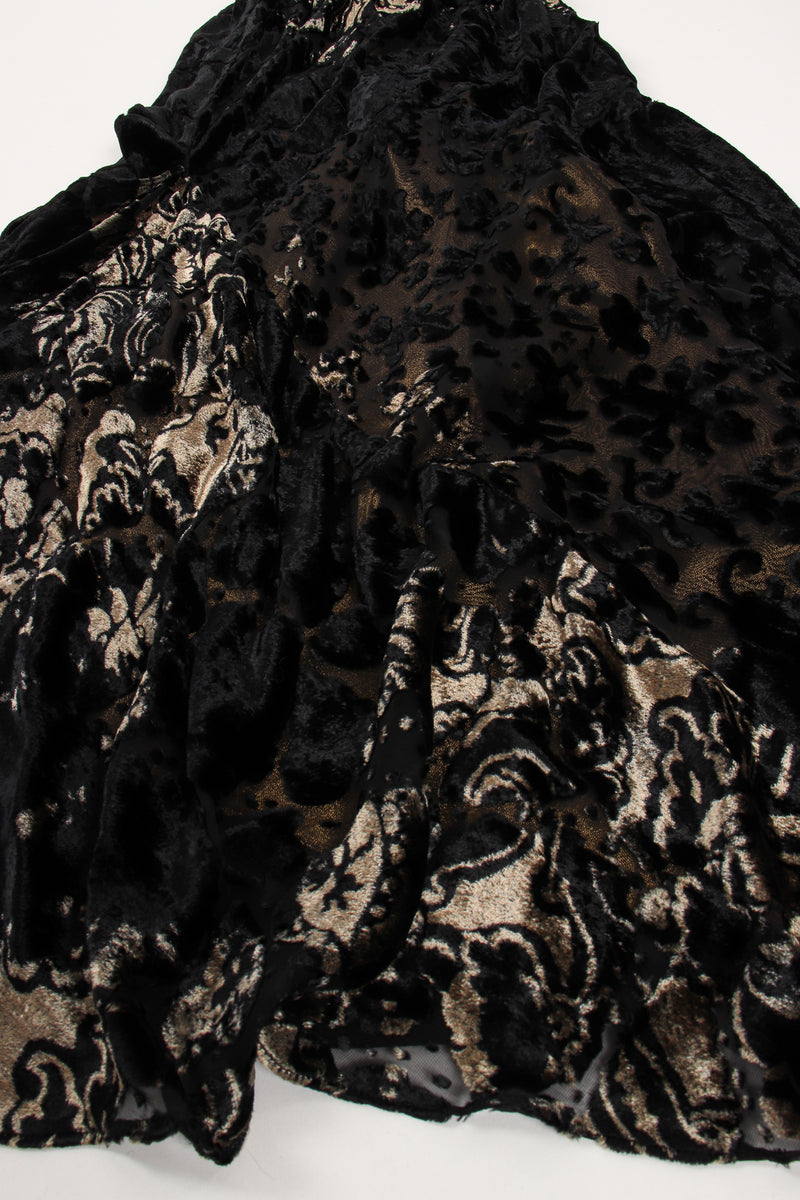 Vintage Layered Velvet Burnout Slip Dress fabric at Recess Los Angeles
